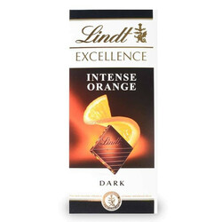 Lindt. Шоколад  Excellence швейцарский с апельсином 100г( 7610400273039)