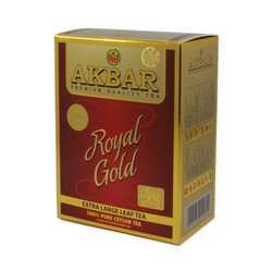 AKBAR. Чорний чай Акбар Роял Голд цейлонський особливо крупнолистий 80г(5014176012656)