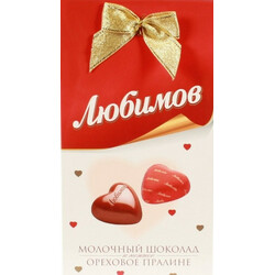 Любимов. Конфеты молоч.шокол орех/пралине 100гр (4820005195190)