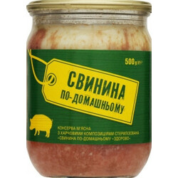 Без ТМ. Консерва мясная свинина по-домашнему стерилизован 500г(4824034043477)