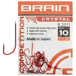 Brain. Крючок Crystal B2011 №12 (20 шт/уп) ц:red(1858.80.30)