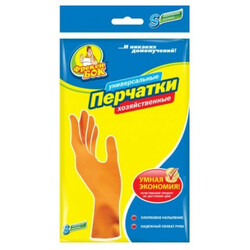 Фрекен Бок. Рукавицы хозяйственные латексные S 2шт/уп (4823071624984)