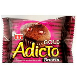 Eti. Кекс Gold Adicto Browni с вишневым соусом 36 гр( 8690526016672~)
