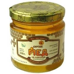 Бартнік. Мед натуральный цветочный акация 250г (4820025310078)