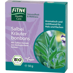 Fitne. Органічні льодяники Шавлія від ангіни, 20шт(4017645006188)