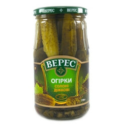 Верес. Огірки бочкові солоні 770г(9865060026527)