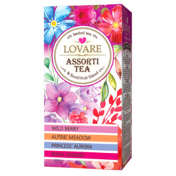 Lovare. Чай Lovare квітковий асорті в пакетиках 4 види * 6шт * 1.5г(4820097815662)