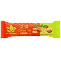 Дружківська. Халва подсолнечная с арахисом 60 гр(4823092706195)