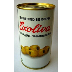 Exoliva. Оливки зеленые без косточки 370мл(8411995003198)