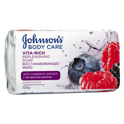 Johnson's. Мило Vita Rich з екстрактом малини 125 г   (3574661239538)