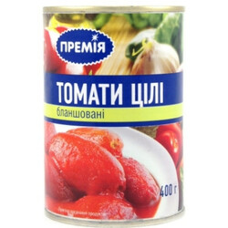 Премія. Томати цілі очищені 400гр(4824034002672)