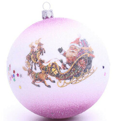 Украшение елочное Шар Персонаж иней ассорт 10см (4825003012760)