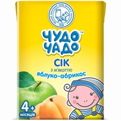 Чудо-Чадо. Сок яблочно-абрикосовый с мякотью, 4мес+, 200 мл. (251762)