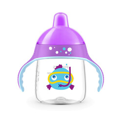 AVENT. Чашка-непроливайка Philips AVENT 260 мл 12 мес+ Фиолетовая (817093)