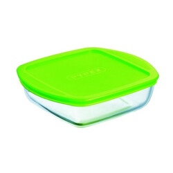 PYREX. Форма квадратна з кришкою PYREX COOK&STORE, 14х12х4 см, стекло + пластик(3426470020084)