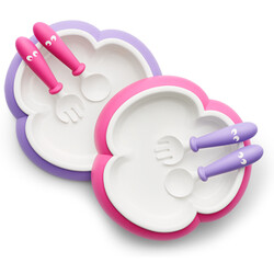 Детский набор Babybjorn: 2 тарелки + приборы, 4мес+ (740465)