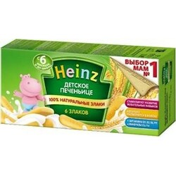 Heinz. Детское печеньице "6 злаков", 160г, 6мес+ (418710)