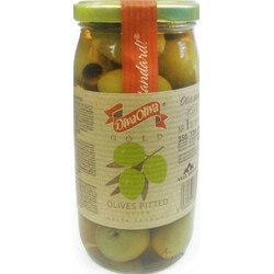 Diva Oliva. Оливки Gold зеленые без косточки 370 мл(5060235651281)