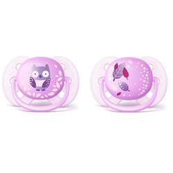 Avent. Пустышка Philips Avent 845966, для девочки (0-6 мес.), 2шт. (804093)