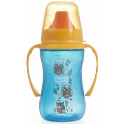 Lovi. Кружка непроливайка с твердой насадкой Folky Бирюзовая 12+,  250 мл (35-331)