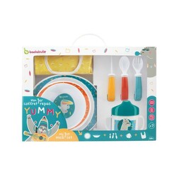 Badabulle. Набір посуду Yumi, блакитного(3661276165076)