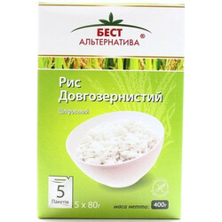 Бест Альтернатива. Рис Бест Альтернатива длиннозернистый 5*80г-уп(4820009102576)