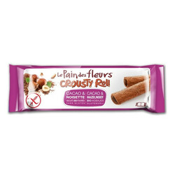Le Pain des Fleurs. Органічне хрустке печиво(ролы) без глютену з какао і фундуком, 25г (33803