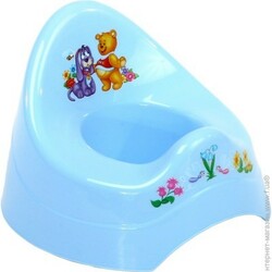 Maltex. Горшок голубой пластмассовый "Кубусь" (810155)