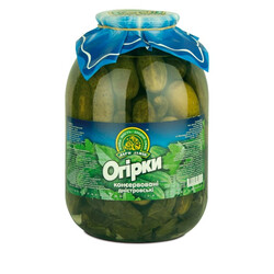 Дари Ланів. Огірки консервовані цілі 3л(9865060025964)