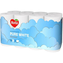 Ruta. Бумага туалетная Pure White 8шт (4820023747555)