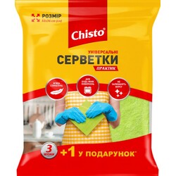 Chisto. Салфетки Chisto Практик универсальные 3+1 шт (4823098407928)