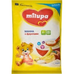 Milupa молочна каша "Манна з фруктами",(6 m+), 210 г(5900852930041)