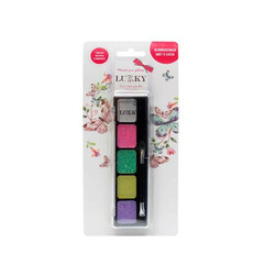 LUCKY.гель-тени для повік з блискітками пастельні кольори: бузковий, лимонний, м'ятний, рожевий, перлинний(4630039086162)