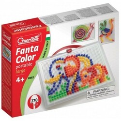 Quercetti. Набор для занятий мозаикой (10 мм фишки (270 шт) + доска 28*20, переносной) (0952-Q)