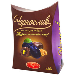 Марія. Конфеты Чернослив с орехом в глазури 250г(4820141650355)