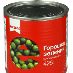 Extra! Горошек зеленый с мозговых сортов ж-б 425г (4824034012312)