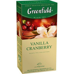 Greenfield. Чай черный Greenfield Vanilla Cranberry 25*1,5г-уп(4820022867599)