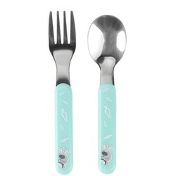 BabyOno. Ложка і вилка з нержавіючої сталі 12м+  (5901435407110)
