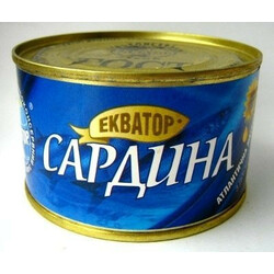 Екватор. Сардина атлантическ натуральна з д-олії 240г(4820062440097)
