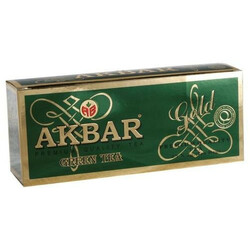 AKBAR. Зелений чай Акбар Грін Голд в пакетиках 25х2г(5014176001568)