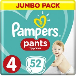 Pampers. Трусики Pampers Pants Розмір 4(Maxi) 9-15 кг, 52 шт(4015400672869)