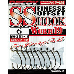 Decoy. Крючок Worm19 S.S. Hook №3 (9 шт-уп) (1562.00.37)