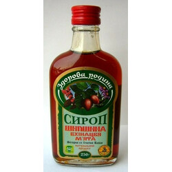 Здорова батьківщина. Сироп Шипшина Пом'ята Ехінацея Цьому 250мл(4820005441839)