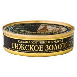 Riga Gold. Салака копченная в масле 160г(4751001581581)