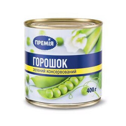 Премія. Горошок зелений консервований 400 гр(4824034050895)