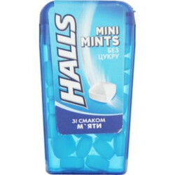 Halls. Леденцы mini mints мята 12,5 гр(  7622210823939)
