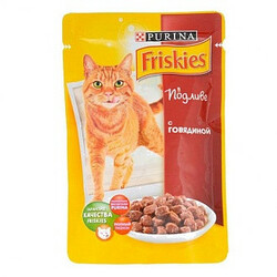 Friskies.  Корм Purina Friskies с говядиной в подливе 100 г(395948)