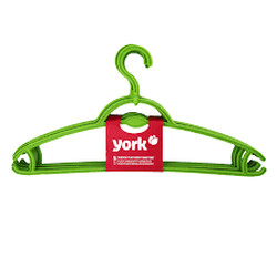 York. Вішалка для одягу пластмасова   5шт-уп( 5903355004714)