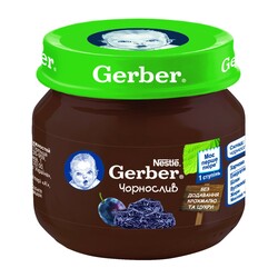 Gerber. Пюре "Чернослив", 6+ м 80 гр. (7613033513978)