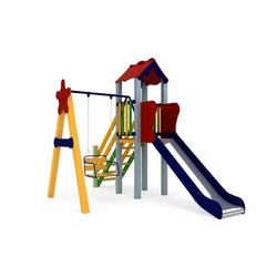 Kidigo. Дитячий комплекс Крихітка, висота гірки 1,2 м(11633)